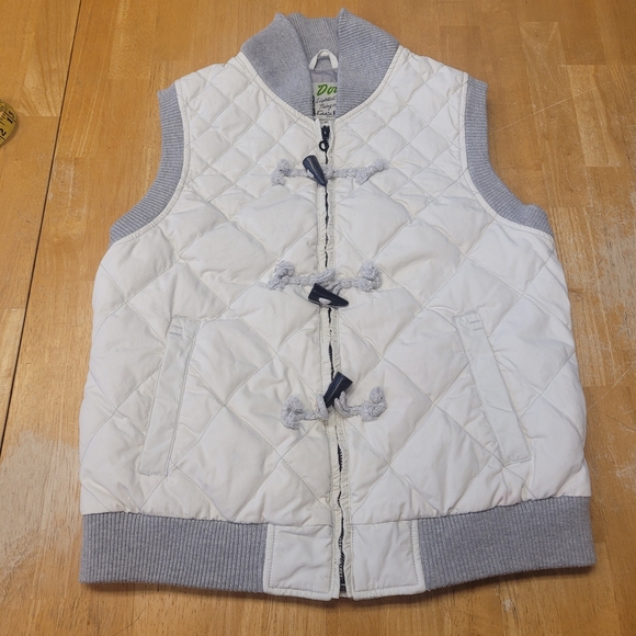 Eddie Bauer Jackets & Blazers - Eddie Bauer Women's White Gray Quilted Down Vest With Toggles Size Medium